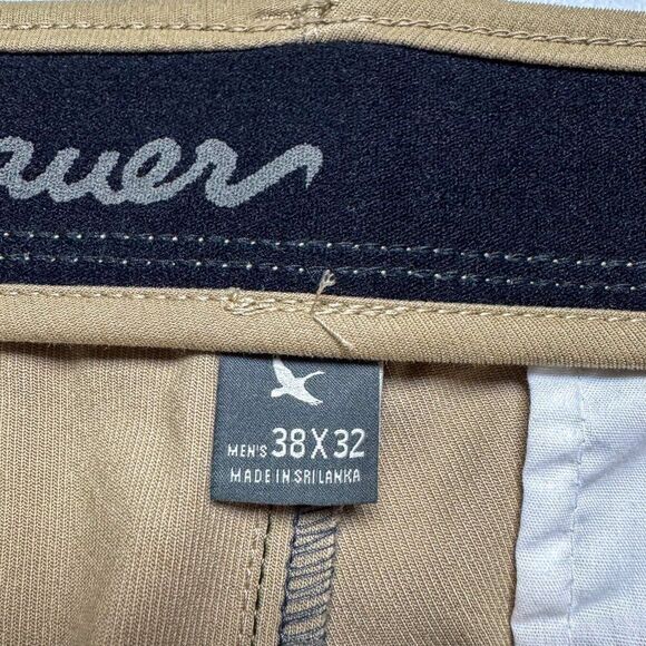 Eddie Bauer Outdoor Pants Mens 38x32 Tan Golf Golfer Fish Fishing Casual Khakis - Picture 12 of 16